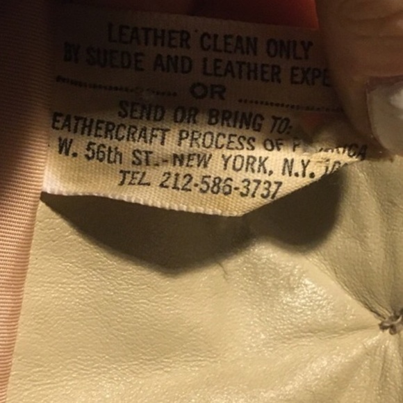 Vintage Cream Leather Jacket - Picture 5 of 7